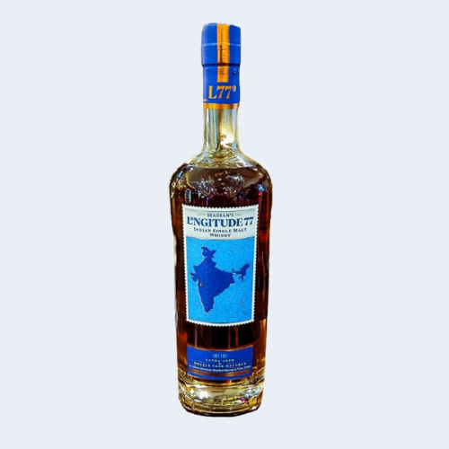 <h4>Seagram's Longitude 77 Single Malt Whiskey</h4>
                                             <div class='border-bottom my-3'></div> 
                                            <table id='alt-table' cellpadding='3' cellspacing='1' border='1' align='center' width='80%'>
                                                <thead id='head-dark'><tr><th>Quantity</th><th>Price/Unit</th></tr></thead>
                                                <tr><td>750ml</td><td class='price'>₹4650</td></tr>
                                            </table>
                                            <b class='text-start'>Description :</b>
                                            <p class='text-justify mt-2'>Seagram's Longitude 77 Indian Single Malt Whisky is a tribute to India's allure, embodying both luxury and sophistication. Crafted in small batches at a distillery in Dindori, Nashik (Maharashtra), this whisky is meticulously created for enthusiasts seeking genuine contemporary Indian elegance.</p>