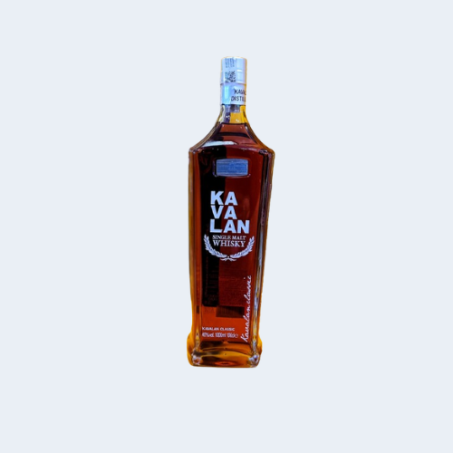 <h4>Kavalan Classic Single Malt</h4>
                                             <div class='border-bottom my-3'></div> 
                                            <table id='alt-table' cellpadding='3' cellspacing='1' border='1' align='center' width='80%'>
                                                <thead id='head-dark'><tr><th>Quantity</th><th>Price/Unit</th></tr></thead>
                                                <tr><td>1 ltr</td><td class='price'>₹8960</td></tr>
                                            </table>
                                            <b class='text-start'>Description :</b>
                                            <p class='text-justify mt-2'>The flagship single malt from Taiwan's Kavalan. Only operating since 2005 they have wowed the world with their young but full flavoured whisky, concentrating on their signature flavours of tropical fruit.</p>