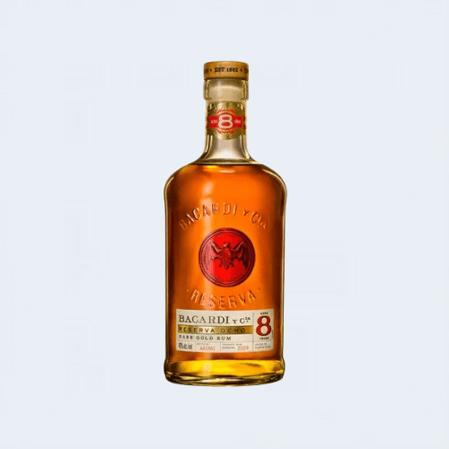 <h4>Bacardi Reserva Ocho Rare Gold Rum 8Year</h4>
                                    <div class='border-bottom my-3'></div>
                                    <table id='alt-table' cellpadding='3' cellspacing='1' border='1' align='center' width='80%'>
                                        <thead id='head-dark'><tr><th>Quantity</th><th>Price/Unit</th></tr></thead>
                                        <tr><td>750ml</td><td>₹3000</td></tr>
                                    </table>
                                    <b class='text-start'>Description :</b>
                                            <p class='text-justify mt-2'>The new presentation of Bacardi's 8-year-old Rum. A refined and crafted sipping rum for the mature palate, this has a rich and complex flavour to be savoured.
