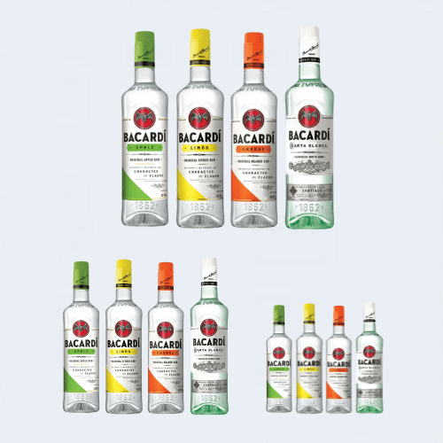 <h4>Bacardi Flavoured Rum</h4>
                                    <div class='border-bottom my-3'></div>
                                    <table id='alt-table' cellpadding='3' cellspacing='1' border='1' align='center' width='80%'>
                                        <thead id='head-dark'><tr><th>Quantity</th><th>Price/Unit</th></tr></thead>
                                        <tr><td>180ml</td><td>₹200</td></tr>
                                        <tr><td>375ml</td><td>₹400</td></tr>
                                        <tr><td>750ml</td><td>₹790</td></tr>
                                    </table>
                                    <b class='text-start'>Description :</b>
                                            <p class='text-justify mt-2'>Category Flavored Rum Region Puerto Rico ABV 35% Liquor Flavor Lime Tasting Notes Bold, Bright, Citrus, Fruity.