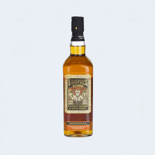<h4>Lucifer's Gold Blended Scotch Whiskey</h4>
                            <div class='border-bottom my-3'></div>                     
                            <table id='alt-table' cellpadding='3' cellspacing='1' border='1' align='center' width='80%'>
                                                    <thead id='head-dark'><tr><th>Quantity</th><th>Price/Unit</th></tr></thead>
                                                    <tr><td>700ml</td><td>₹1760</td></tr>
                                                </table>
                                                <b class='text-start'>Description :</b>
                                                <p class='text-justify mt-2'>Lucifer's Gold is made with a blend of one part Scotch whisky, one part Kentucky bourbon. The result is a smooth tipple with the fruitiness and spice that you'd expect from Scotch, balanced with vanilla and charred oak notes from bourbon - devilishly good.</p>