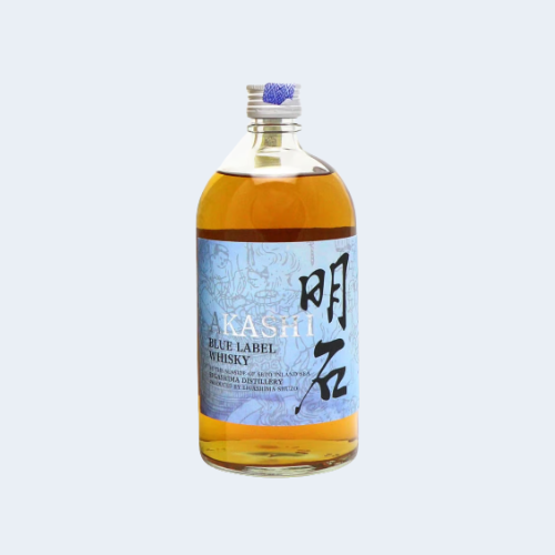 <h4>Akashi Blue Label Blended Scotch Whiskey</h4>
                                              <div class='border-bottom my-3'></div> 
                                            <table class='mb-3' id='alt-table' cellpadding='3' cellspacing='1' border='1' align='center' width='80%'>
                                                <thead id='head-dark'><tr><th>Quantity</th><th>Price/Unit</th></tr></thead>
                                                <tr><td>700ml</td><td class='price'>₹4400</td></tr>
                                            </table>
                                            <b class='text-start'>Description :</b>
                                            <p class='text-justify mt-2'>Akashi Blue Label is Creamy and slightly nutty. Palate : Wonderful fresh fruit mouthfeel with spicy oak, pepper and vanilla on the finish. Finish : Medium finish, slightly spicy, sweetness lingers with buttery notes.</p>