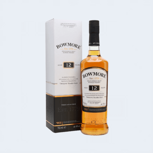 <h4>Bowmore 12YO Single Malt Scotch Whiskey</h4>
                                             <div class='border-bottom my-3'></div> 
                                            <table id='alt-table' cellpadding='3' cellspacing='1' border='1' align='center' width='80%'>
                                                <thead id='head-dark'><tr><th>Quantity</th><th>Price/Unit</th></tr></thead>
                                                <tr><td>700ml</td><td>₹3940</td></tr>
                                            </table>
                                            <b class='text-start'>Description :</b>
                                            <p class='text-justify mt-2'>Bowmore 12yo has a place in many hearts as Islay's 'medium-peated' malt. A pronounced iodine character with plenty of pepper, the current 12yo bottling is a welcome return to the classic Bowmores of the 1960s and '70s, with the emphasis on tropical fruit and smoke. A deserved runner-up in our Whisky of the Year 2014-15 blind tasting.</p>