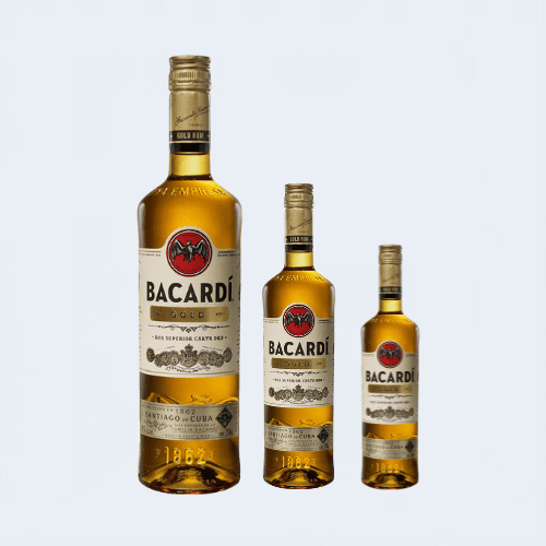 <h4>Bacardi Gold Rum</h4>
                                    <div class='border-bottom my-3'></div>
                                    <table id='alt-table' cellpadding='3' cellspacing='1' border='1' align='center' width='80%'>
                                        <thead id='head-dark'><tr><th>Quantity</th><th>Price/Unit</th></tr></thead>
                                        <tr><td>180ml</td><td class='price'>₹230</td></tr>
                                        <tr><td>375ml</td><td class='price'>₹450</td></tr>
                                        <tr><td>750ml</td><td class='price'>₹890</td></tr>
                                    </table>
                                    <b class='text-start'>Description :</b>
                                            <p class='text-justify mt-2'>Bacardi Gold Rum is a light golden rum with a soft oak flavor. Notes of dry vanilla, ginger root, and toasted almond provide a dry and slightly sweet finish.