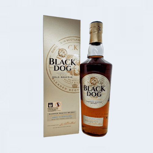 <h4>Black Dog Triple Gold Reserve Blended Scotch Whiskey</h4>
                                              <div class='border-bottom my-3'></div> 
                                            <table class='mb-3' id='alt-table' cellpadding='3' cellspacing='1' border='1' align='center' width='80%'>
                                                <thead id='head-dark'><tr><th>Quantity</th><th>Price/Unit</th></tr></thead>
                                                <tr><td>180ml</td><td class='price'>₹540</td></tr>
                                                <tr><td>375ml</td><td class='price'>₹1110</td></tr>
                                                <tr><td>750ml</td><td class='price'>₹2170</td></tr>
                                            </table>
                                            <b class='text-start'>Description :</b>
                                            <p class='text-justify mt-2'>Sweet and velvety on the palate, with earthy malt, hazelnuts, chocolate, red apple, raspberry, lemon, and a pinch of cinnamon and dried ginger. The medium-length finish is well rounded with semi-sweet chocolate, toasted nuts, and rich oak. Great balance on this mild-mannered but never one-note whisky.</p>