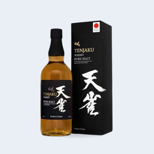 <h4>Tenjaku Whisky Pure Malt  </h4>
                                             <div class='border-bottom my-3'></div> 
                                            <table id='alt-table' cellpadding='3' cellspacing='1' border='1' align='center' width='80%'>
                                                <thead id='head-dark'><tr><th>Quantity</th><th>Price/Unit</th></tr></thead>
                                                <tr><td>700ml</td><td class='price'>₹4400</td></tr>
                                            </table>
                                            <b class='text-start'>Description :</b>
                                            <p class='text-justify mt-2'>  
                                                Tenjaku Pure Malt is a Japanese whisky crafted from a blend of malt whiskies distilled in pot stills. It offers a smooth and harmonious flavor profile with notes of orchard fruits, honey, and oak spice, making it an excellent choice for both whisky enthusiasts and newcomers.
                                            </p>