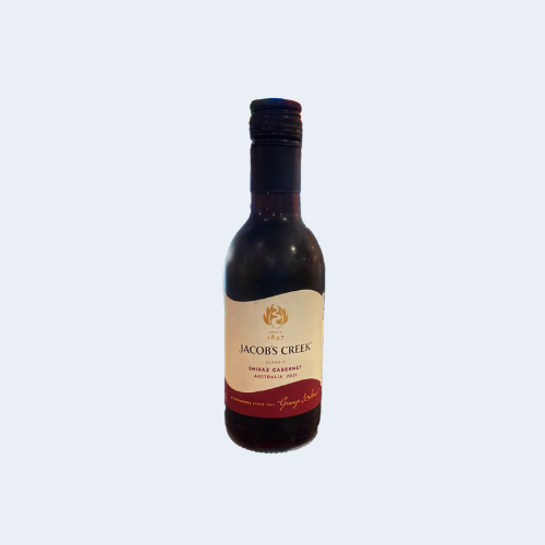 <h4>Jacob's Creek Shiraz Cabernet Red Wine</h4>
                                            <div class='border-bottom my-3'></div>
                                            <table id='alt-table' cellpadding='3' cellspacing='1' border='1' align='center' width='80%'>
                                            <thead id='head-dark'><tr><th>Quantity</th><th>Price/Unit</th></tr></thead>
                                            <tr><td>187ml</td><td class='price'>₹330</td></tr>
                                        </table>
                                        <b class='text-start'>Description :</b>
                                            <p class='text-justify mt-2'>Jacob's Creek Shiraz Cabernet is a skilfully blended, medium-bodied red wine with ripe plum and berry fruit flavours mellow tannins, and subtle oak integration. Full-bodied red wines have a noticeably textural mouthfeel with bold, complex flavours.</p>